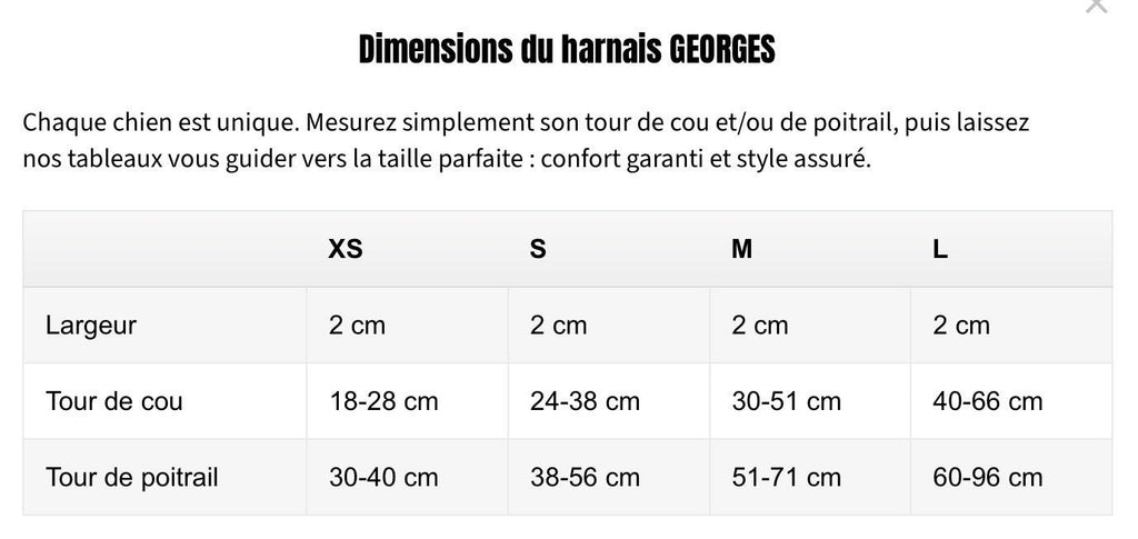 Harnais Georges Bleu - Jeannette