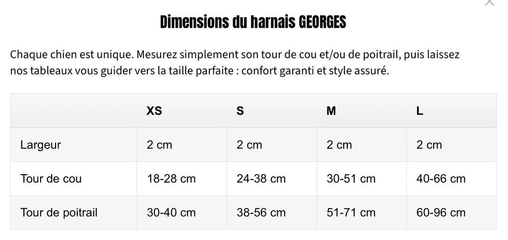 Harnais Georges Orange - Jeannette