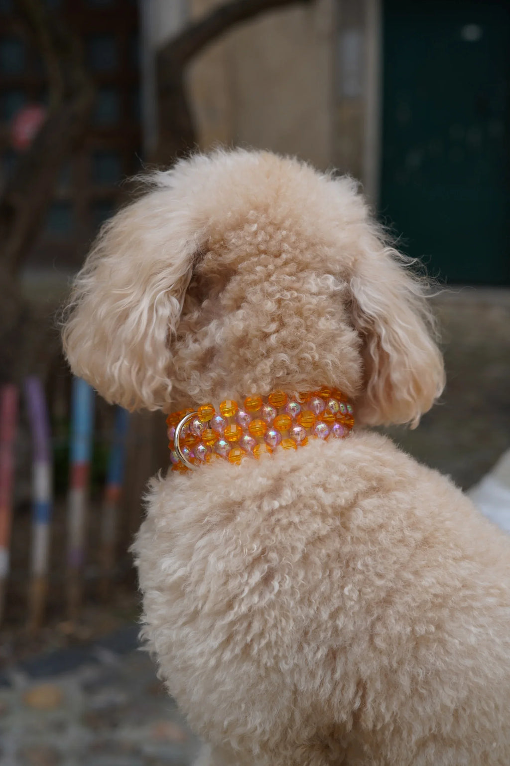 Collier perles orange & rose - Chez Eddy x Ninidogs
