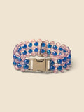 Collier perles bleu & rose - Chez Eddy x Ninidogs