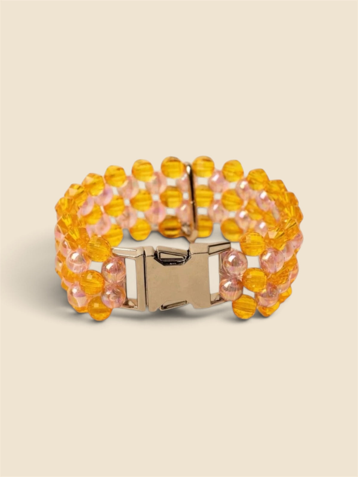 Collier perles orange & rose - Chez Eddy x Ninidogs
