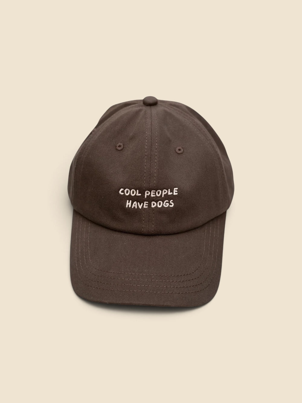 Casquette marron Cool People Have Dogs - Chez Eddy